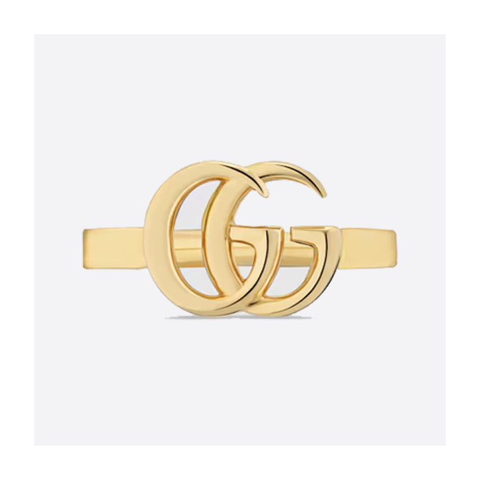 【正】シルバー925 グッチ ランニングシリーズ ダブルGリング 525690 J8500 8000