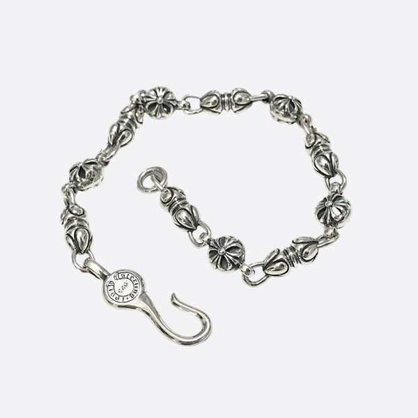 【正】クロムハーツ S925 スターリングシルバー ブレスレット 200033389SLVBRO001