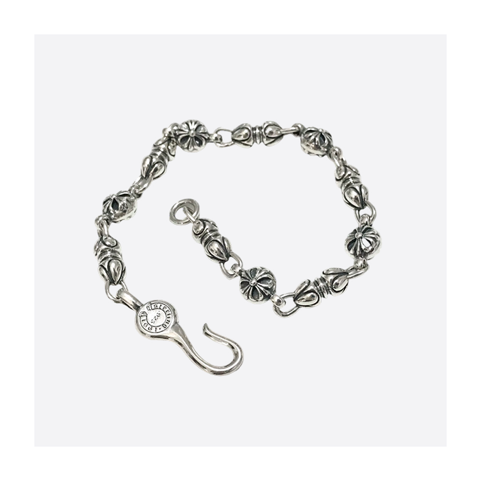 【正】クロムハーツ S925 スターリングシルバー ブレスレット 200033389SLVBRO001