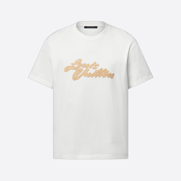 ルイ・ヴィトン ラフィア レタリング 刺繍 半袖
