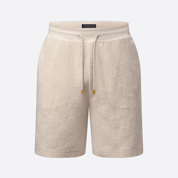 ルイ・ヴィトン チェッカーボード刺繍ウールショートパンツ