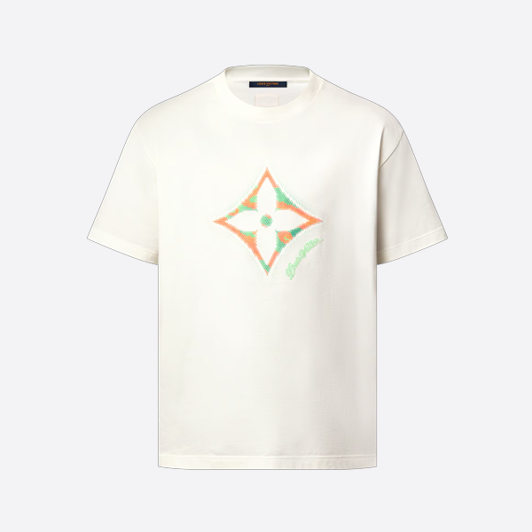 ルイ・ヴィトン 四つ葉のクローバー 3Dエポキシ 半袖 Vネック