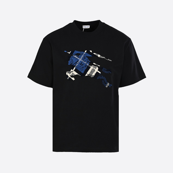 バーバリー トゥースブラシ ベルベット ウォーホース 刺繍 半袖Tシャツ