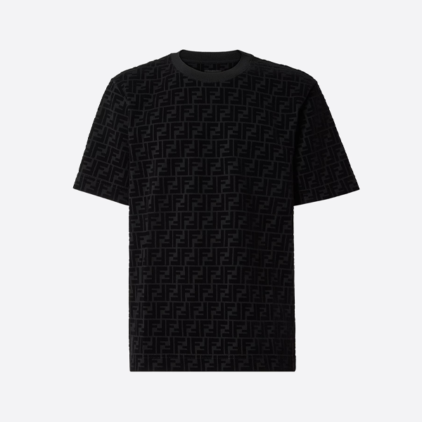 フェンディのフロック加工半袖Tシャツ