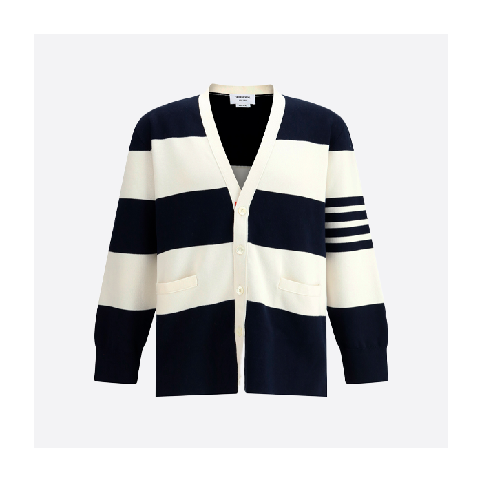 トム・ブラウン 25FW ワイドストライプ ニットカーディガン