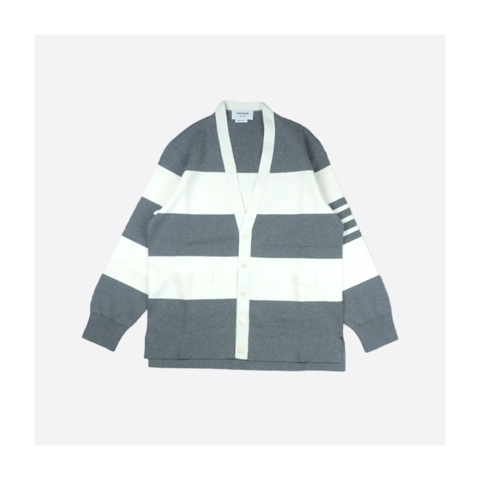 トム・ブラウン 25FW ワイドストライプ ニットカーディガン