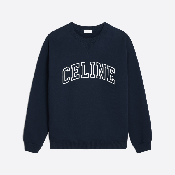 セリーヌ チェストレタープリント ラウンドネック スウェットシャツ