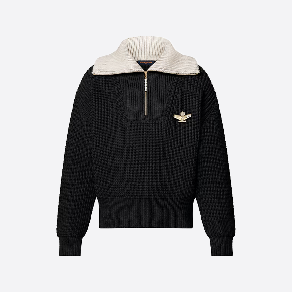 ルイ・ヴィトンのハーフジップニットプルオーバーセーター