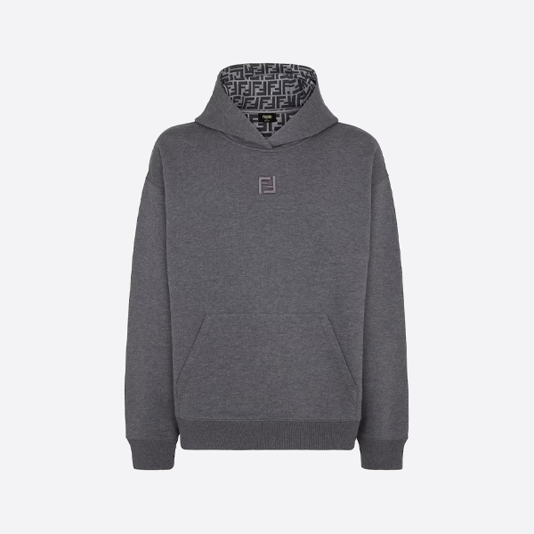 フェンディの刺繍入りフード付きスウェットシャツ