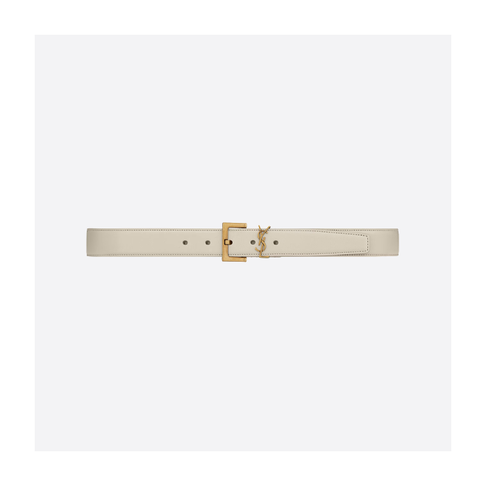 ダブルバックルレザーベルト (3.0CM) 669865C7A0W