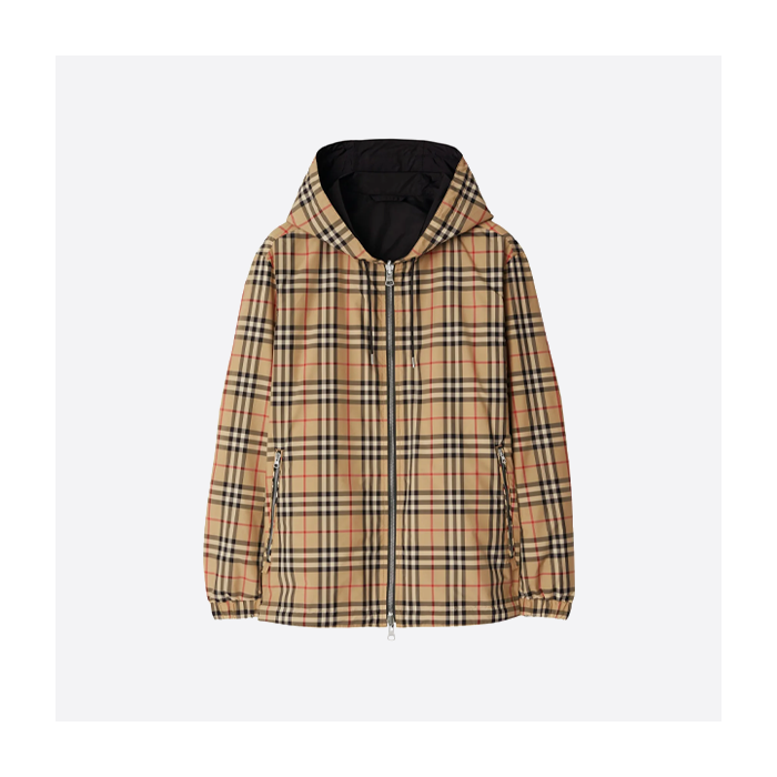 バーバリーのクラシックなスモールチェックのダブルフェイスジャケット