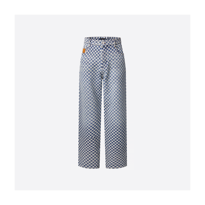 ルイ・ヴィトン × NIGO チェッカーボード ジャカード デニムパンツ