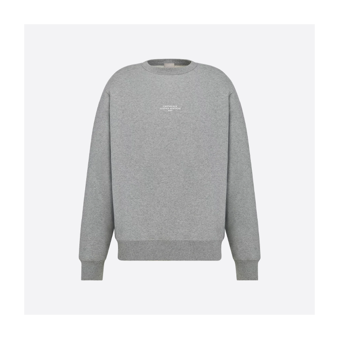 ディオール スローガン ロゴ スウェットシャツ グレー