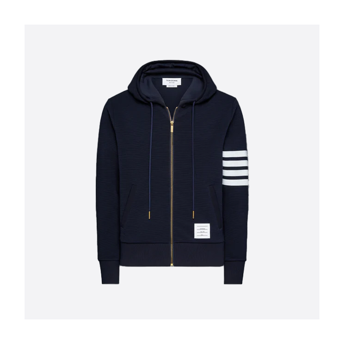 トム ブラウン ウォーター リップル ワッフル ジップアップ ジャケット