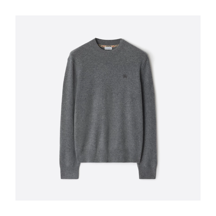 バーバリー ウォーホース 刺繍 クルーネック ニットセーター グレー