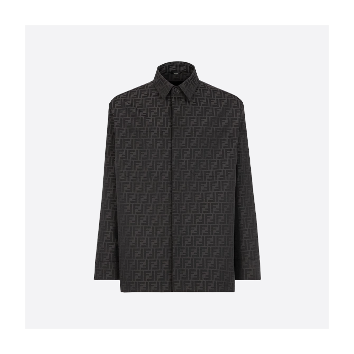 フェンディ ダブルF ジャカード フルプリント 長袖シャツ