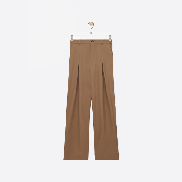 ロエベのバックルワイドレッグパンツ