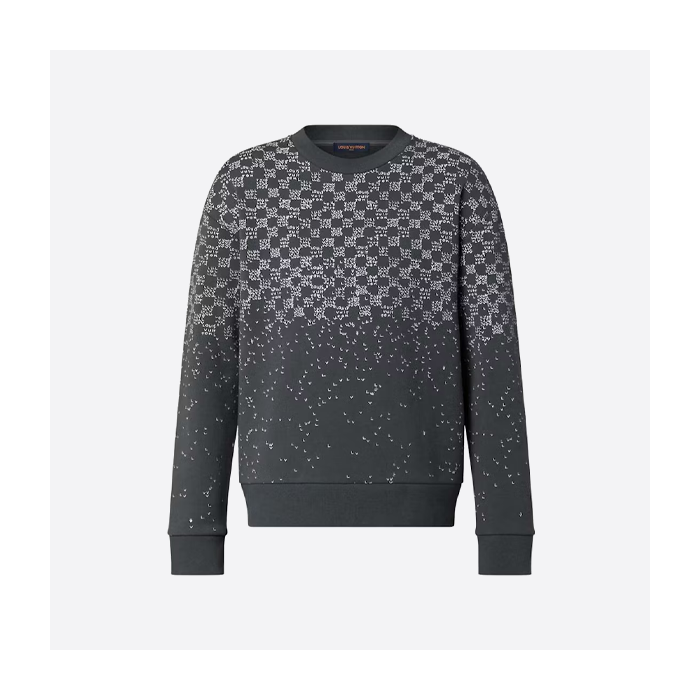 ルイ・ヴィトンのグラデーション エアプレーン プリント クルーネック スウェットシャツ