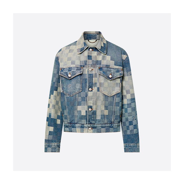 ルイ・ヴィトンのモザイクカモフラージュデニムジャケット