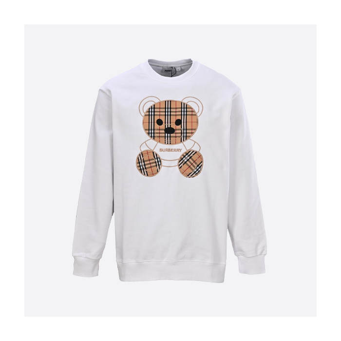 胸にバーバリーのベアが刺繍されたクルーネック スウェットシャツ