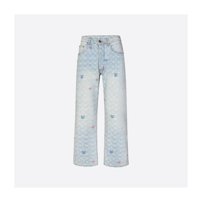 ルイ・ヴィトンのペイントジャカードジーンズ