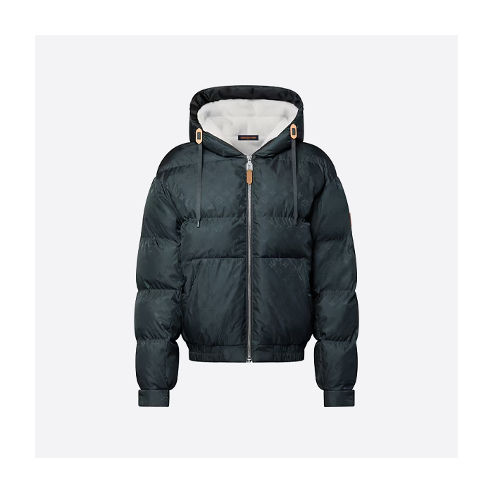 ルイ・ヴィトンのプリントレザーパッチスキージャケット