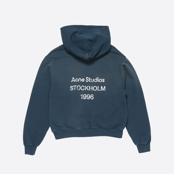 ACNE STUDIOS 1996 ドット柄 フード付きスウェットシャツ（ブルー）
