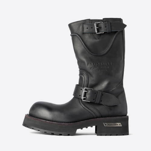 バレンシアガ カーフスキン ラウンドトゥ バックル ミッドカーフブーツ 833585WCAL11080