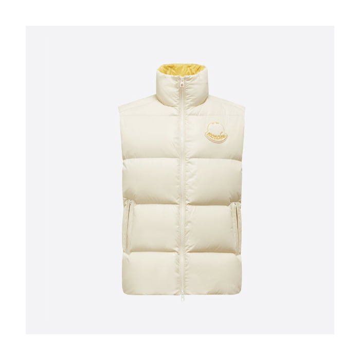 モンクレール カラーブロック ダウンベスト ホワイト