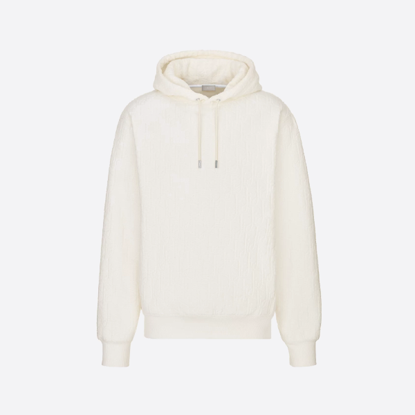 ディオール オブリーク プリント フード付きスウェットシャツ ホワイト