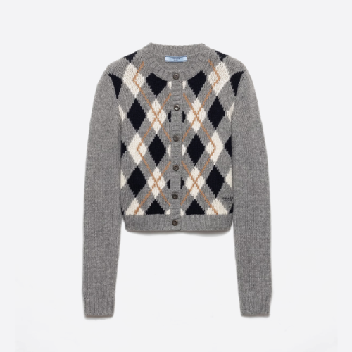 プラダのキルティングカーディガン