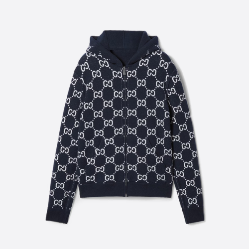 グッチのリバーシブルカシミアニットカーディガン