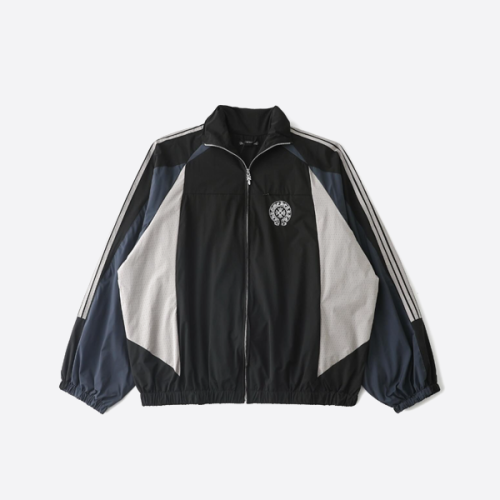 Chrome Hearts ホースシュー刺繍ストライプカラーブロックジャケット