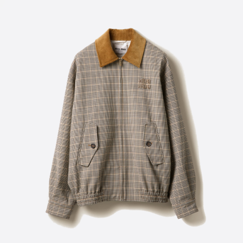 ミュウミュウ コーデュロイカラー チェックジャケット