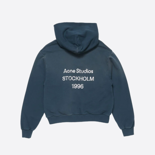 ACNE STUDIOS 1996 ドット柄 フード付きスウェットシャツ（ブルー）