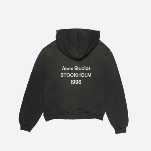 ACNE STUDIOS 1996 ドット柄 フード付きスウェットシャツ、ブラック