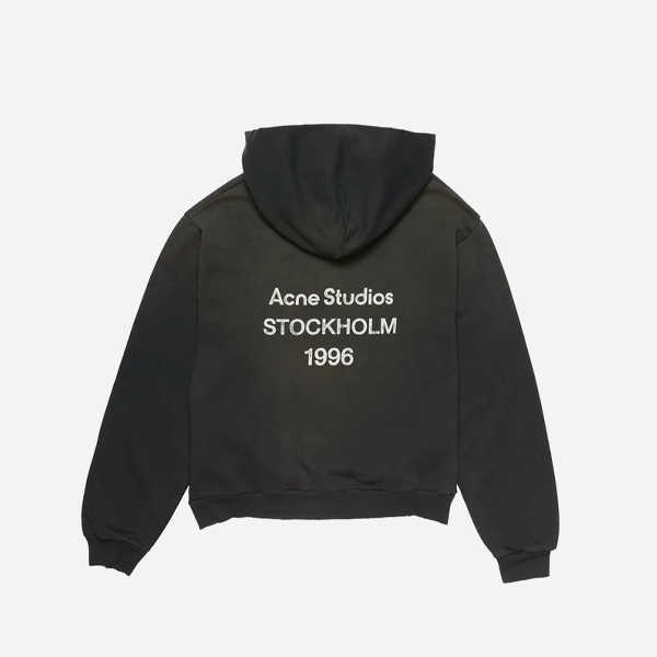 ACNE STUDIOS 1996 ドット柄 フード付きスウェットシャツ、ブラック