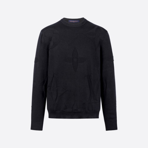 ルイ・ヴィトンのエンボス加工ジャカードニットセーター