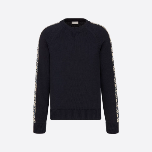 ディオール ジャカード リボン パッチワーク クルーネック セーター