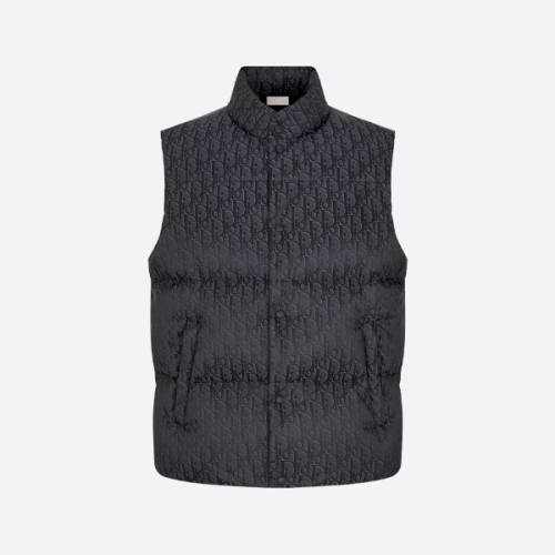 ディオール オブスキュア ジャカード スタンドカラー スナップボタン ダウンベスト