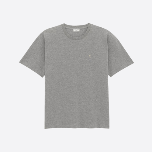 サンローランの無地ロゴ半袖Tシャツ